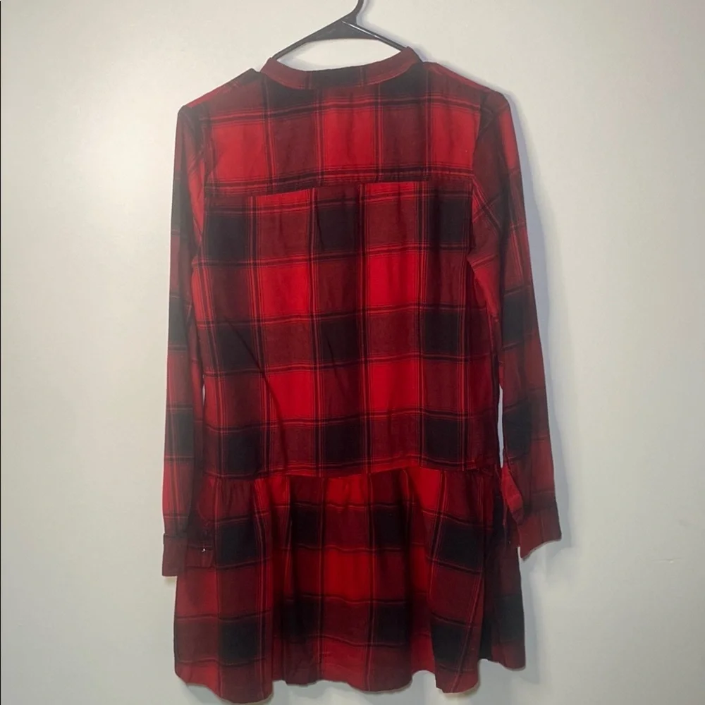 GAP Dress – XS – Red & Black Plaid Shirt Mini Dress